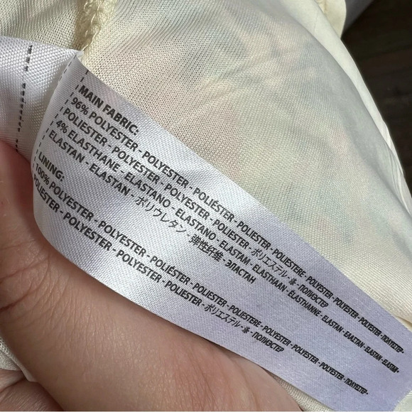 Mismash White Pink Floral Cap Sleeve Formal White Midi Dress Women’s Size Medium - Picture 14 of 16